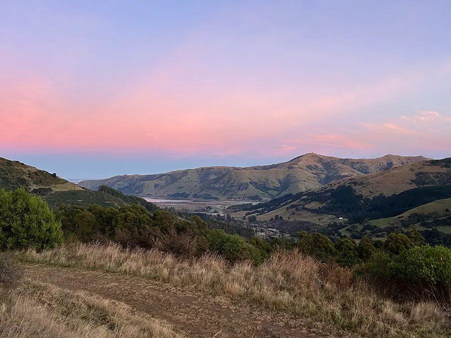 Sunrise over the Okuti Valley Little River